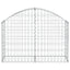 buet gabionkurv 100x30x60/80 cm galvaniseret jern