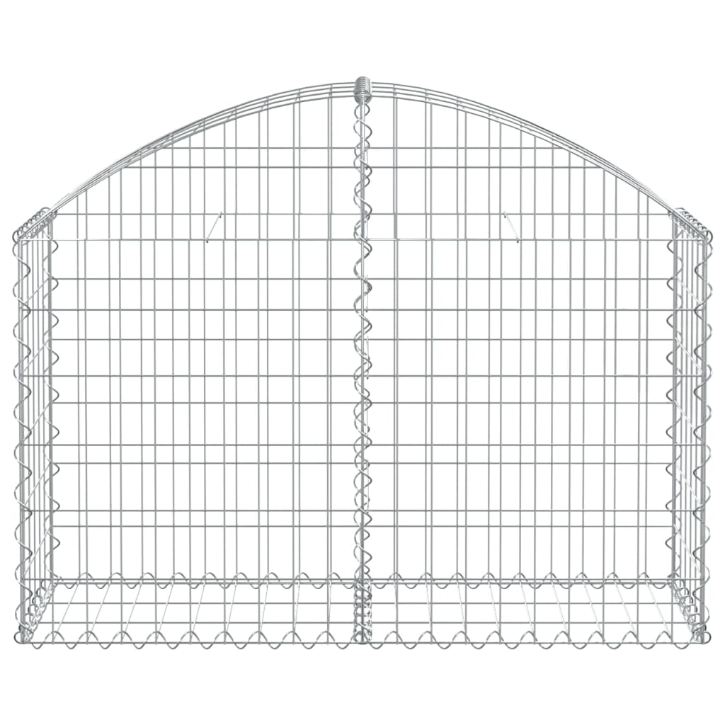 buet gabionkurv 100x30x60/80 cm galvaniseret jern