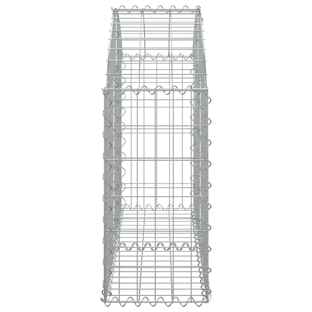 buet gabionkurv 100x30x60/80 cm galvaniseret jern