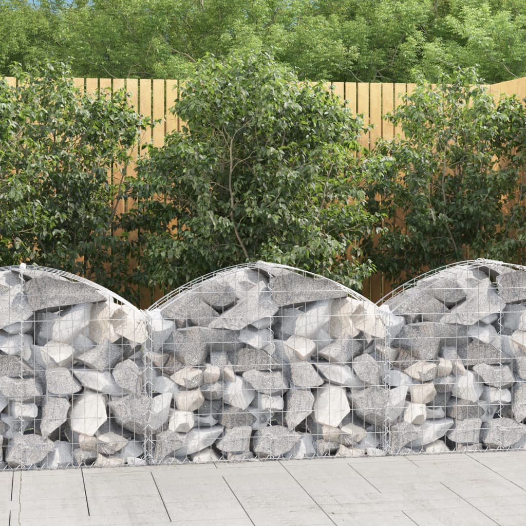 buet gabionkurv 100x30x60/80 cm galvaniseret jern