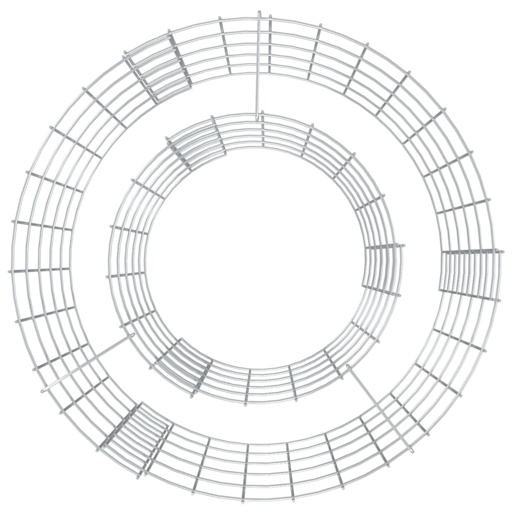 gabion-bålkurv Ø 50 cm galvaniseret jern