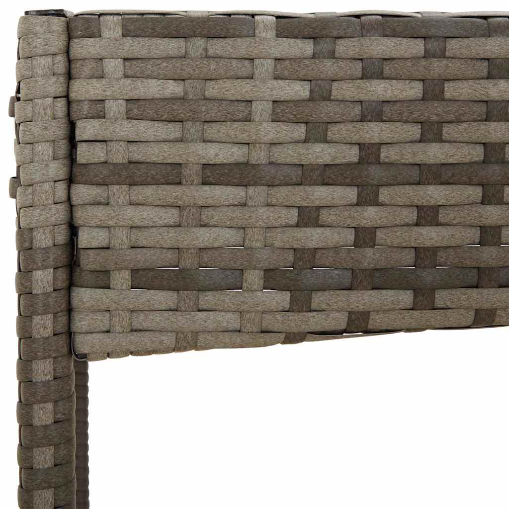 loungesæt til haven 4 dele med hynder polyrattan grå