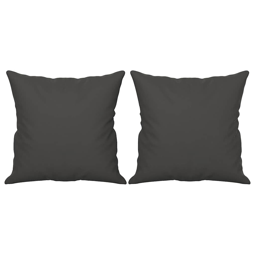 2-personers sofa m. puder hynder 140 cm mikrofiberstof mørkegrå
