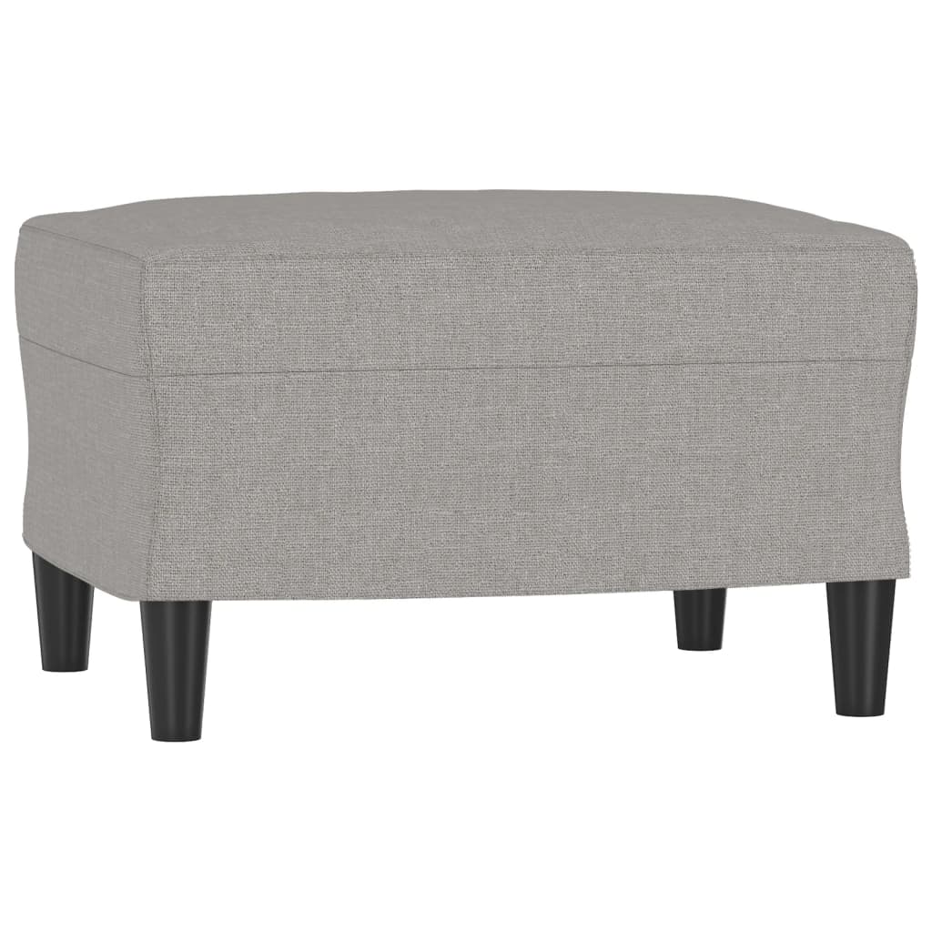 sofastol med fodskammel 60 cm stof lysegrå