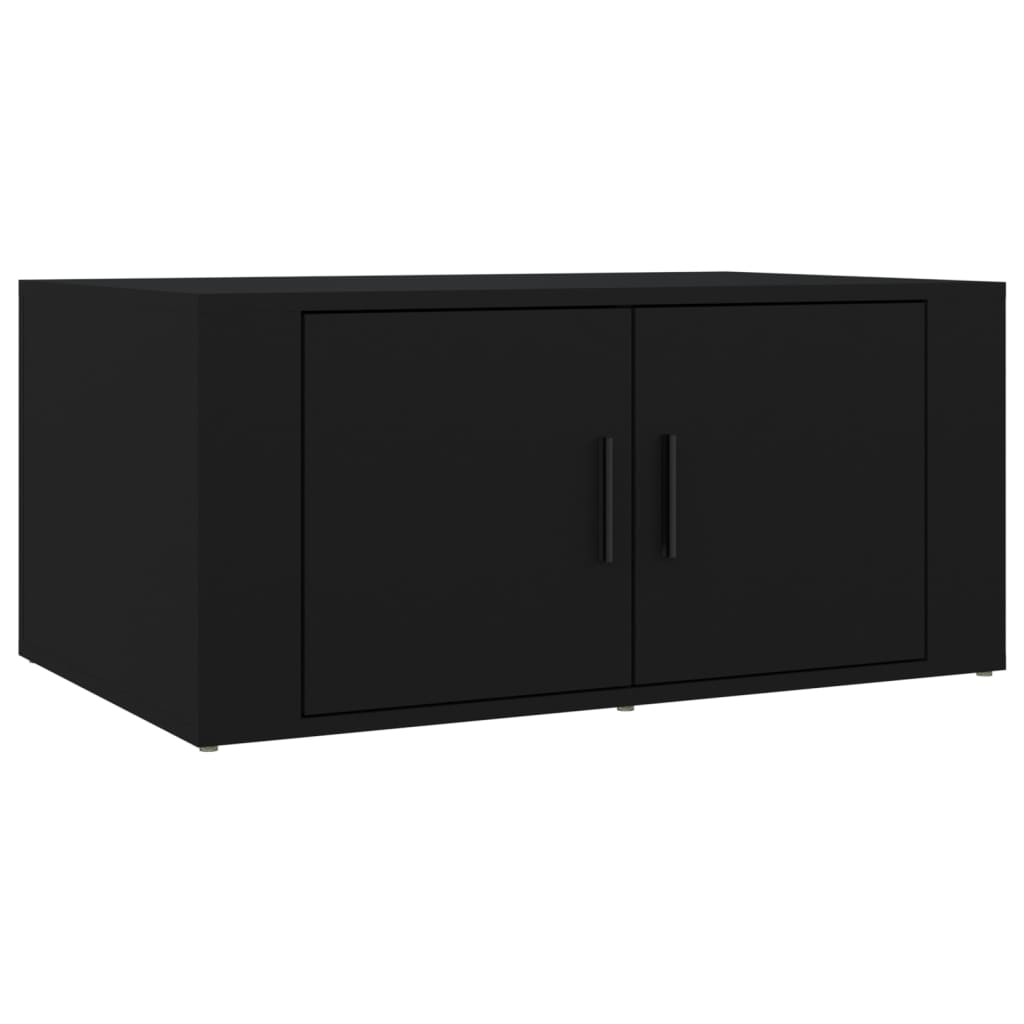 sofabord 80x50x36 cm konstrueret træ sort
