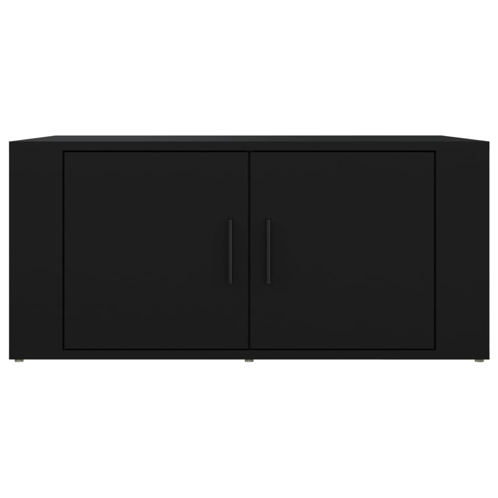 sofabord 80x50x36 cm konstrueret træ sort