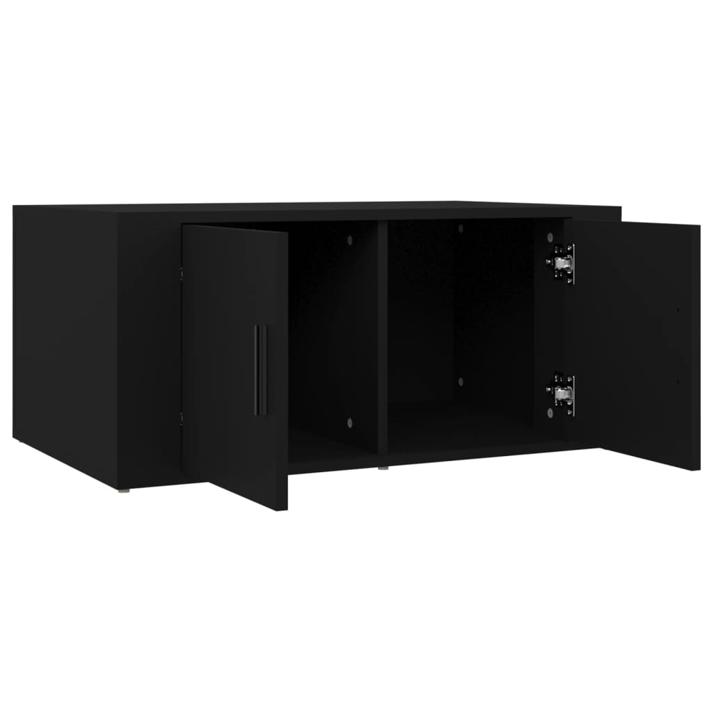 sofabord 80x50x36 cm konstrueret træ sort