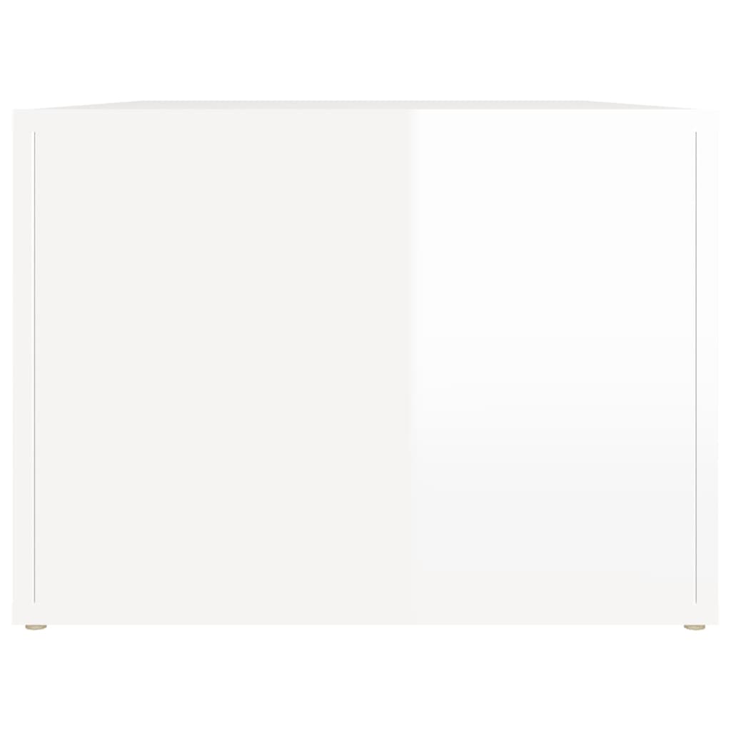 sofabord 80x50x36 cm konstrueret træ hvid højglans