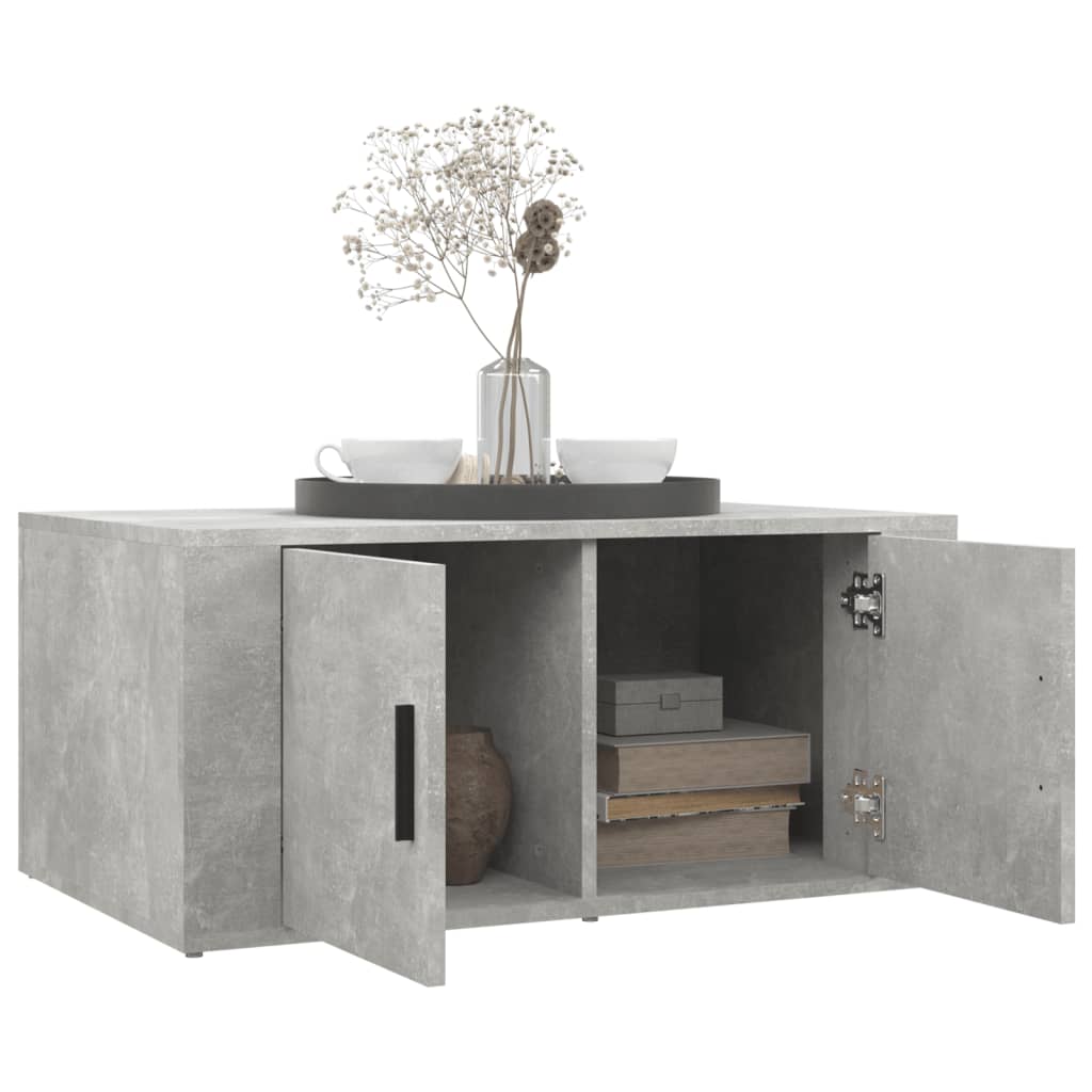 sofabord 80x50x36 cm konstrueret træ betongrå