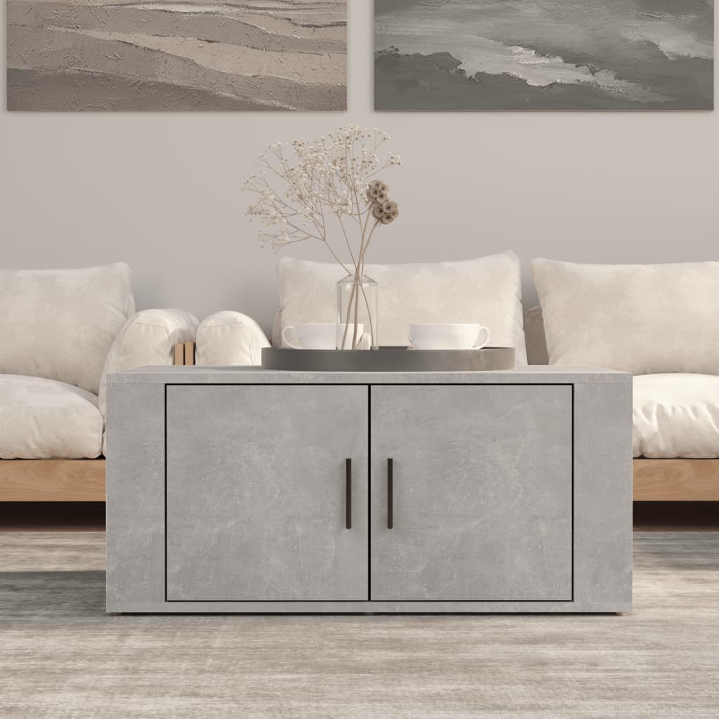 sofabord 80x50x36 cm konstrueret træ betongrå