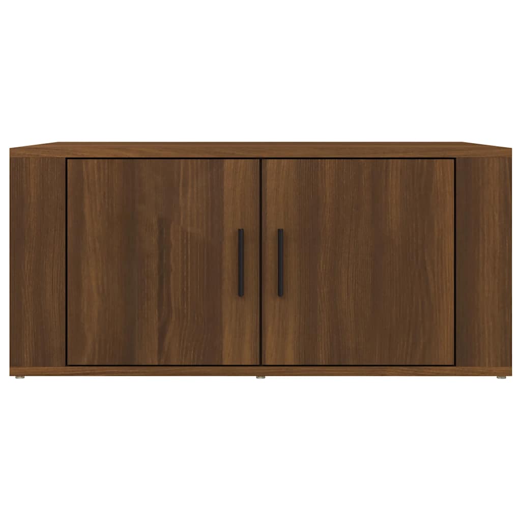 sofabord 80x50x36 cm konstrueret træ brun egetræsfarve