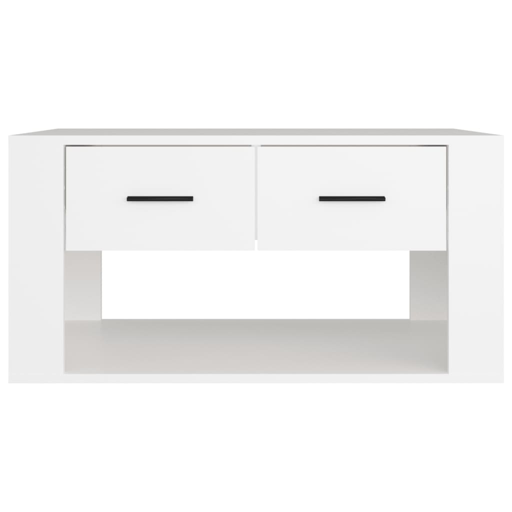 sofabord 80x50x40 cm konstrueret træ hvid