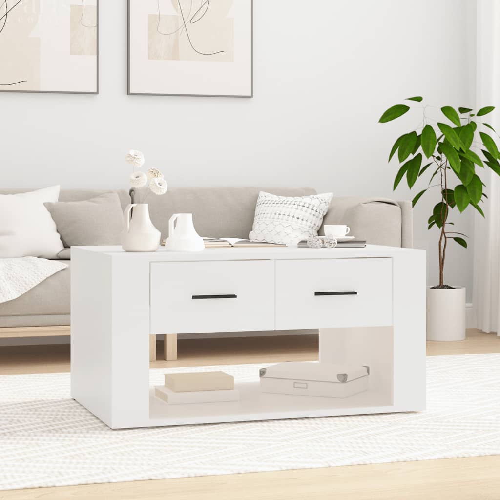sofabord 80x50x40 cm konstrueret træ hvid