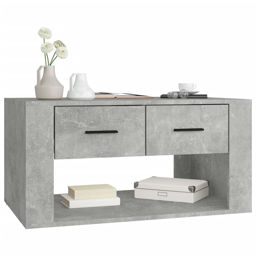 sofabord 80x50x40 cm konstrueret træ betongrå
