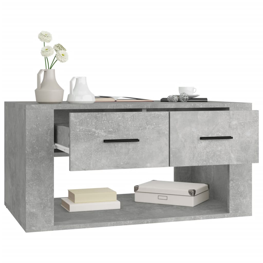 sofabord 80x50x40 cm konstrueret træ betongrå