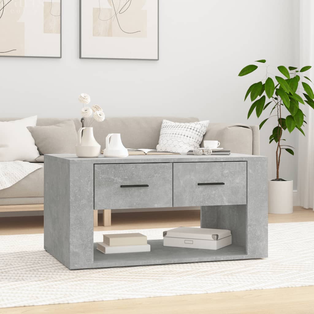 sofabord 80x50x40 cm konstrueret træ betongrå