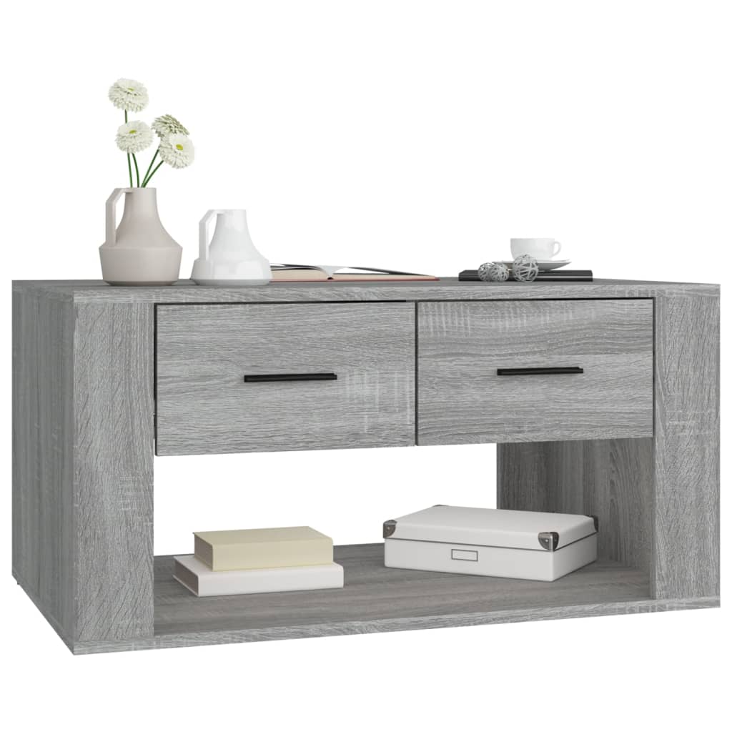sofabord 80x50x40 cm konstrueret træ grå sonoma-eg