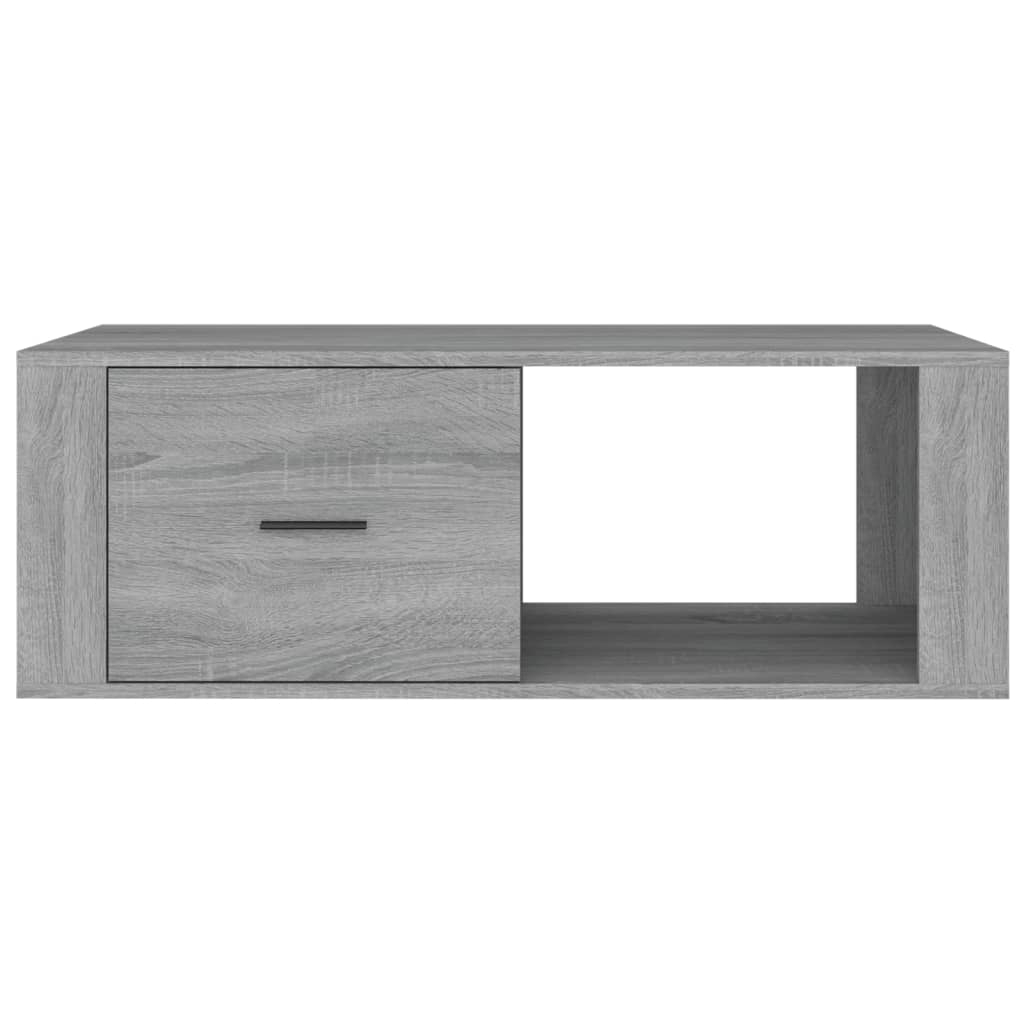 sofabord 100x50,5x35 cm konstrueret træ grå sonoma-eg