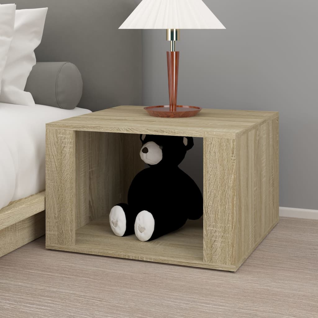 sengebord 57x55x36 cm konstrueret træ sonoma-eg