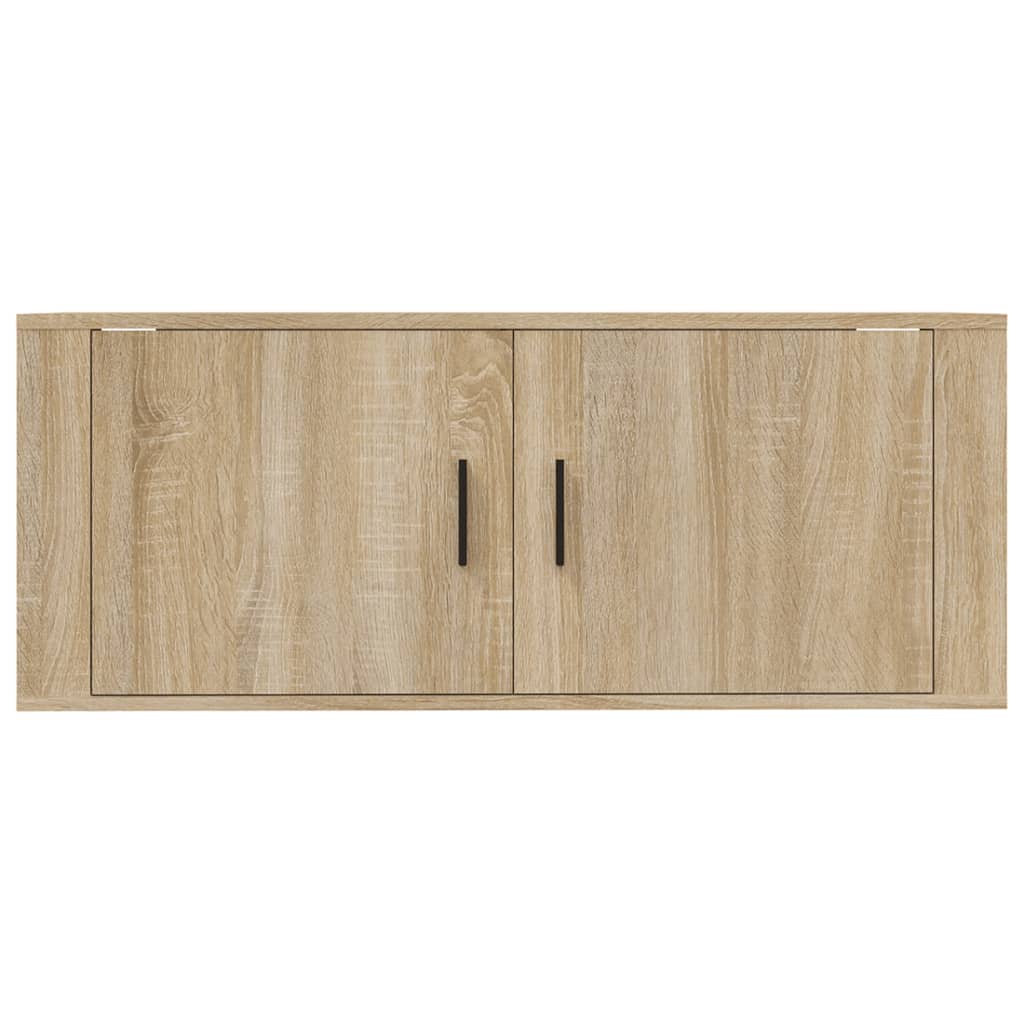 væghængt tv-skab 100x34,5x40 cm sonoma-eg