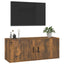 væghængt tv-skab 100x34,5x40 cm røget egetræ