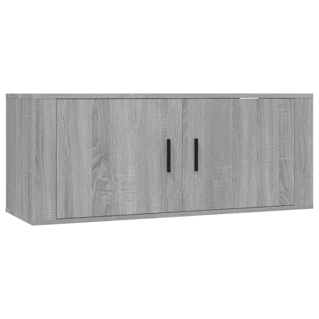 væghængt tv-skab 100x34,5x40 cm grå sonoma