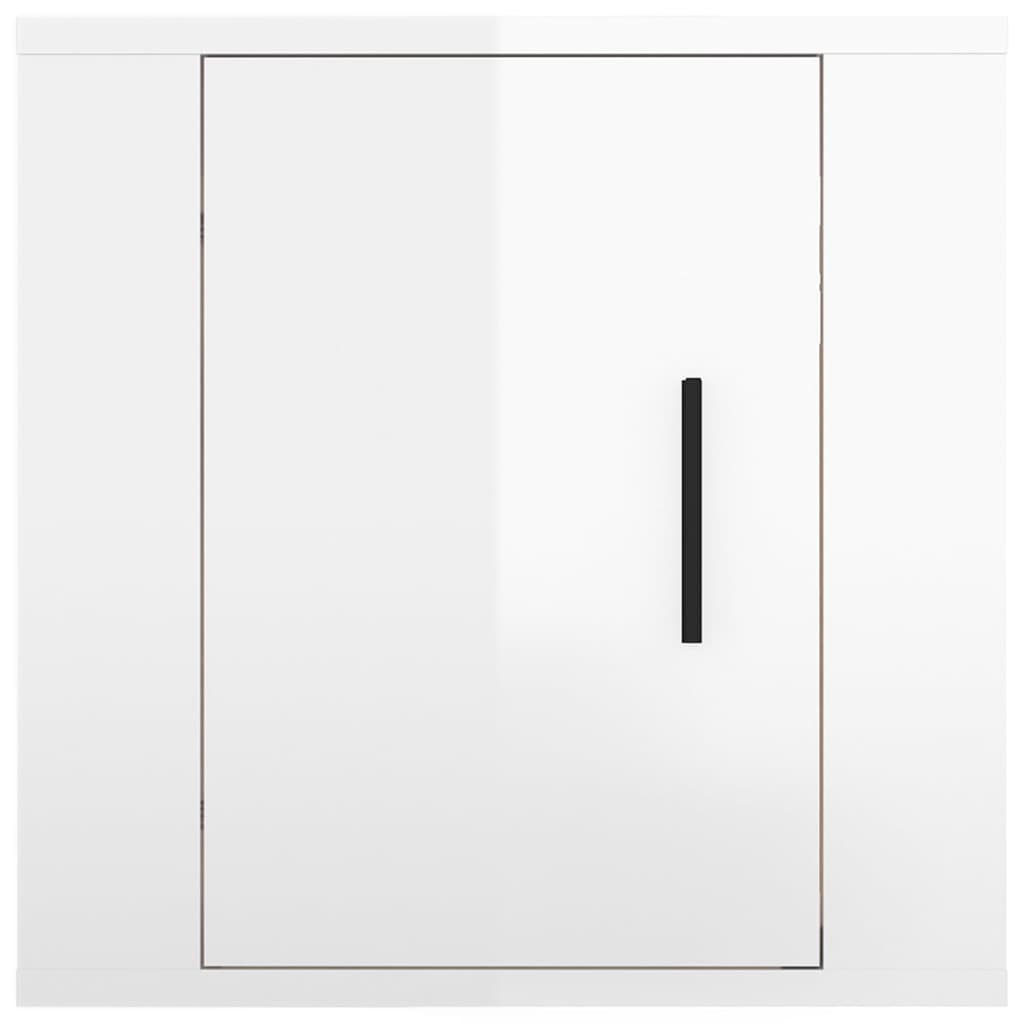 væghængt tv-skab 40x34,5x40 cm hvid højglans