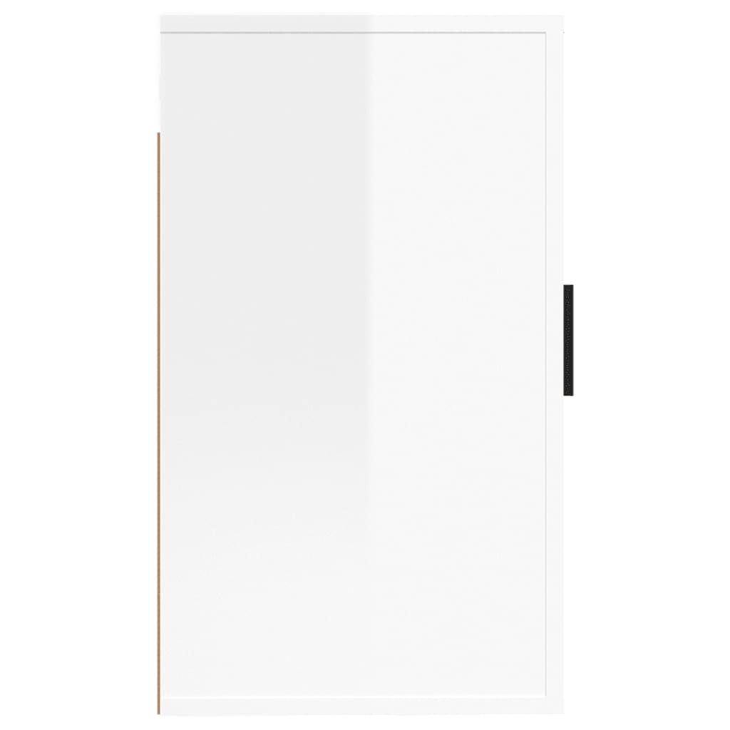 væghængt tv-skab 40x34,5x60 cm hvid højglans