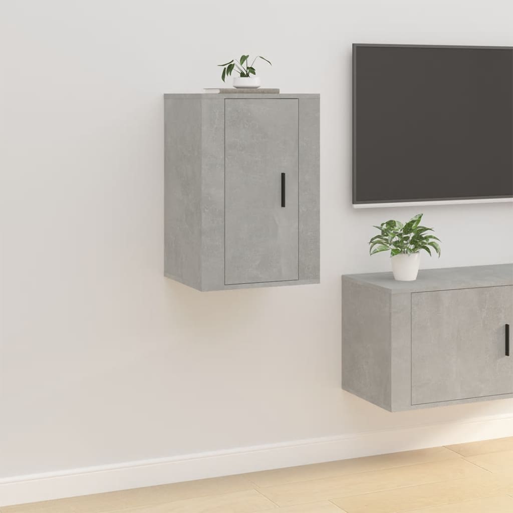 væghængt tv-skab 40x34,5x60 cm betongrå
