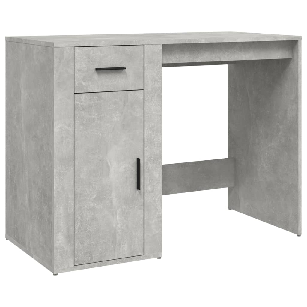 skrivebord 100x49x75 cm konstrueret træ betongrå