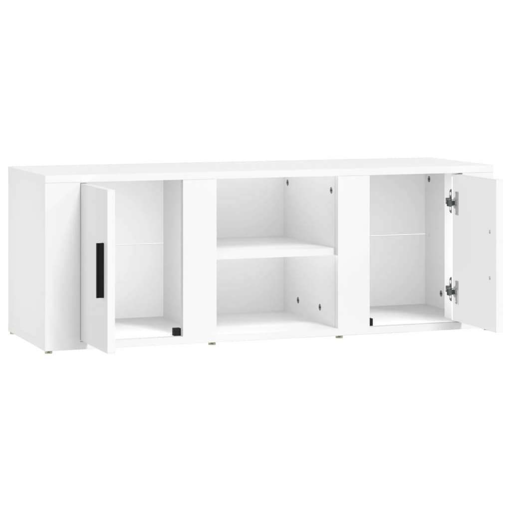 tv-bord 100x31,5x35 cm konstrueret træ hvid