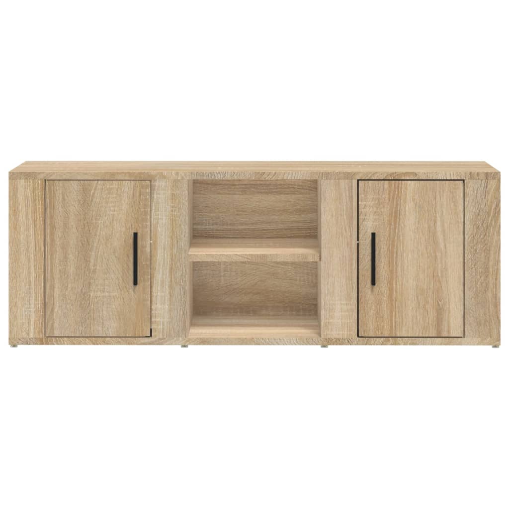 tv-bord 100x31,5x35 cm konstrueret træ sonoma-eg