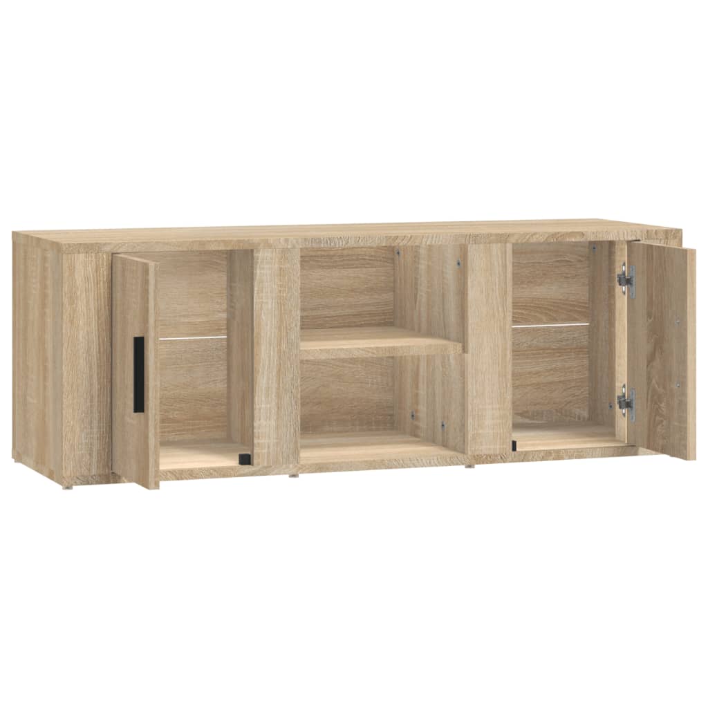 tv-bord 100x31,5x35 cm konstrueret træ sonoma-eg
