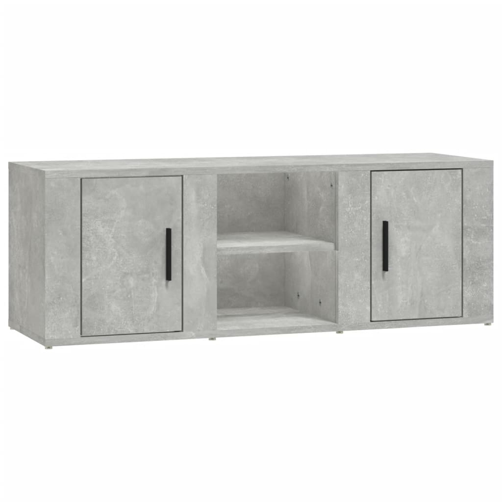 tv-bord 100x31,5x35 cm konstrueret træ betongrå