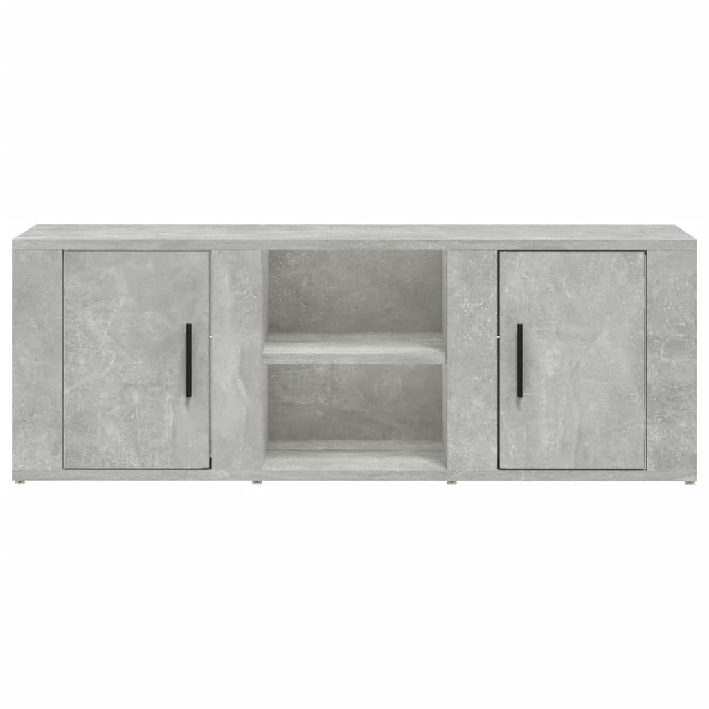 tv-bord 100x31,5x35 cm konstrueret træ betongrå