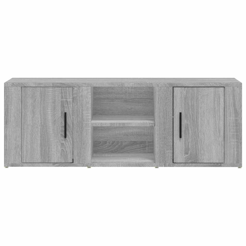 tv-bord 100x31,5x35 cm konstrueret træ grå sonoma-eg