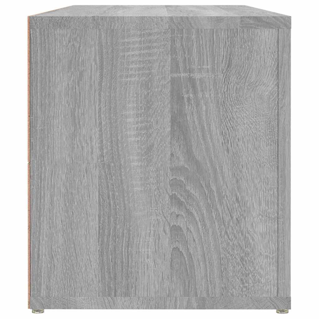 tv-bord 100x31,5x35 cm konstrueret træ grå sonoma-eg