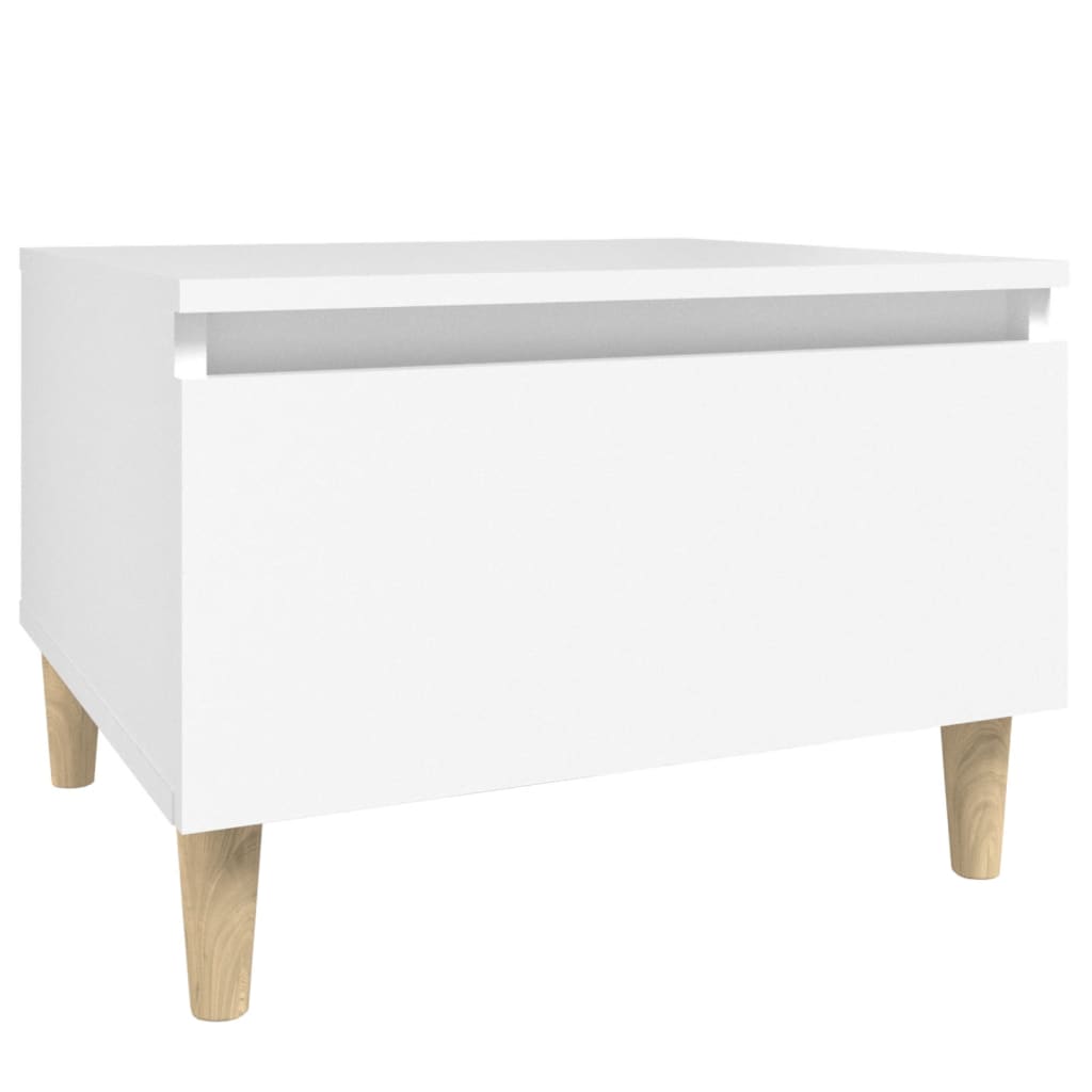 sideborde 2 stk. 50x46x35 cm konstrueret træ hvid