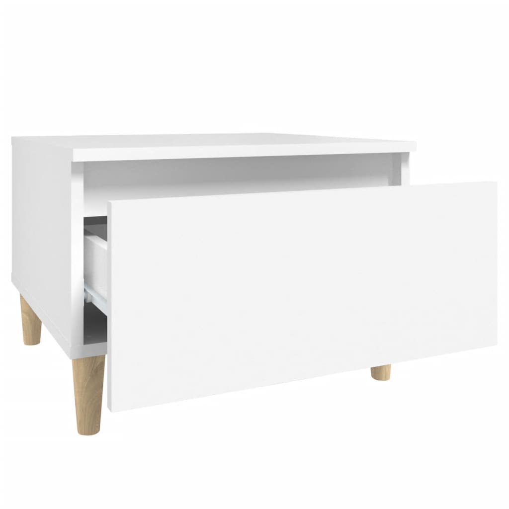 sideborde 2 stk. 50x46x35 cm konstrueret træ hvid