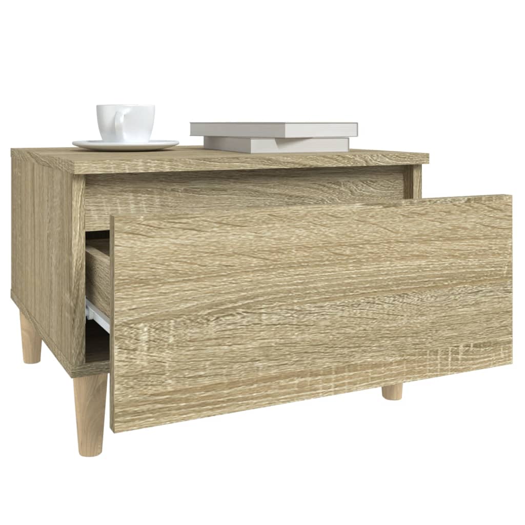 sidebord 50x46x35 cm konstrueret træ sonoma-eg