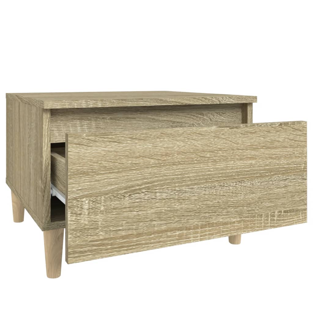 sidebord 50x46x35 cm konstrueret træ sonoma-eg