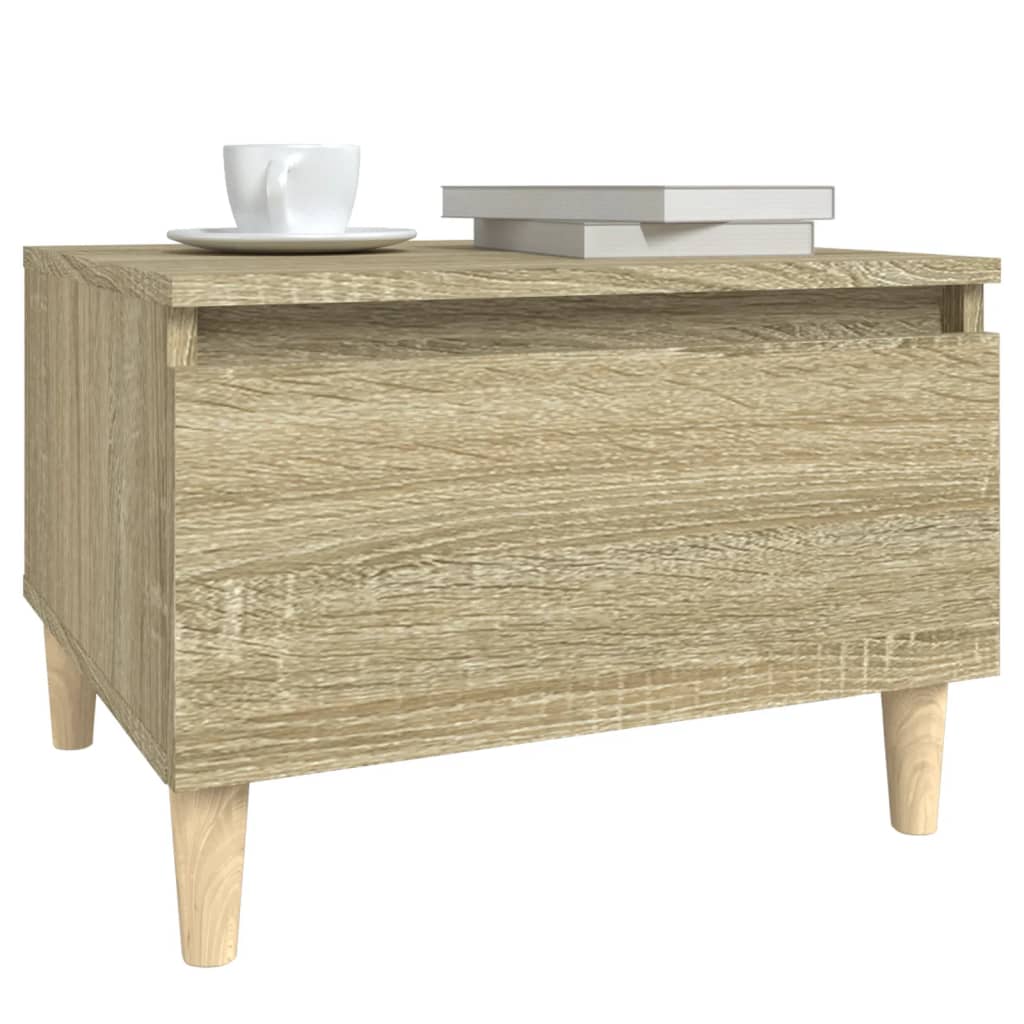 sideborde 2 stk. 50x46x35 cm konstrueret træ sonoma-eg