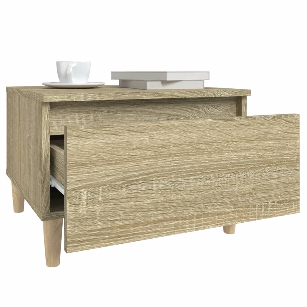 sideborde 2 stk. 50x46x35 cm konstrueret træ sonoma-eg