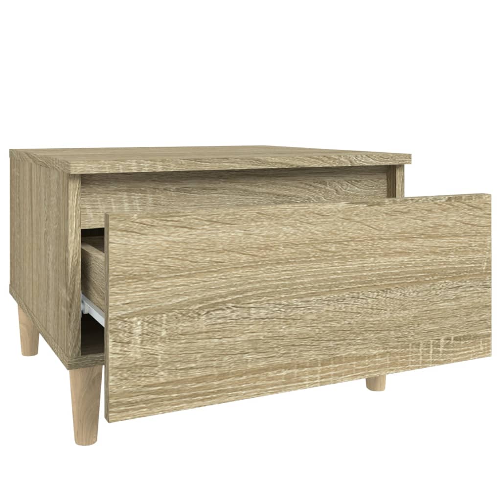 sideborde 2 stk. 50x46x35 cm konstrueret træ sonoma-eg