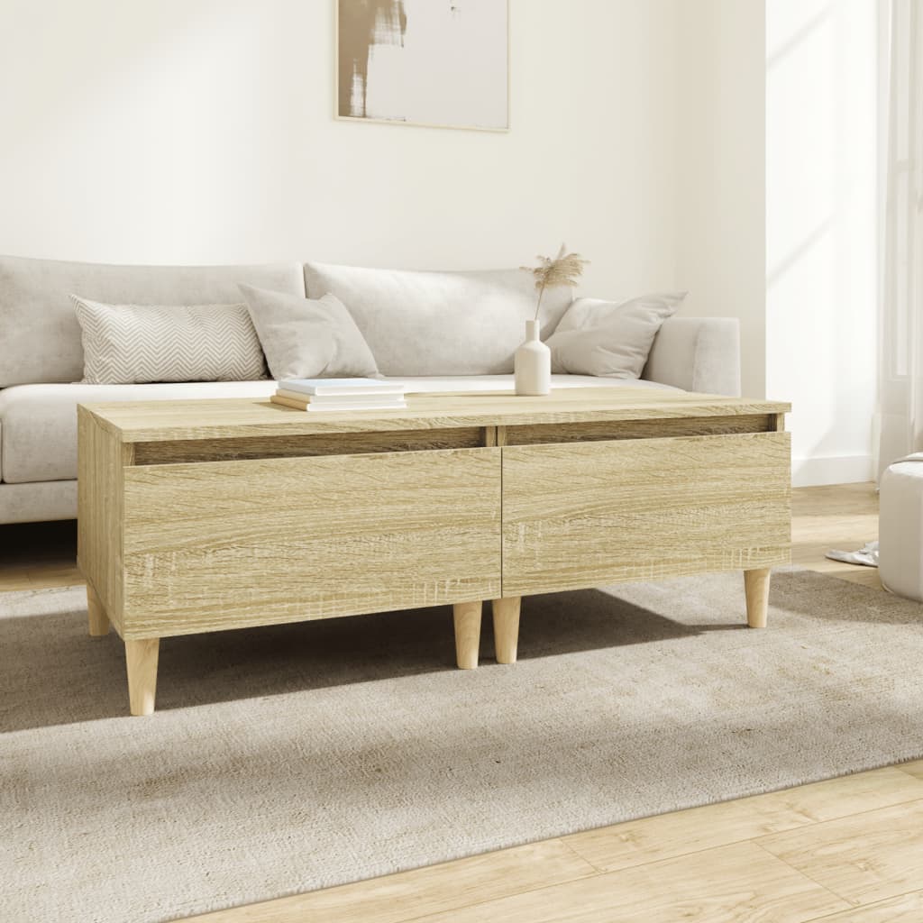 sideborde 2 stk. 50x46x35 cm konstrueret træ sonoma-eg