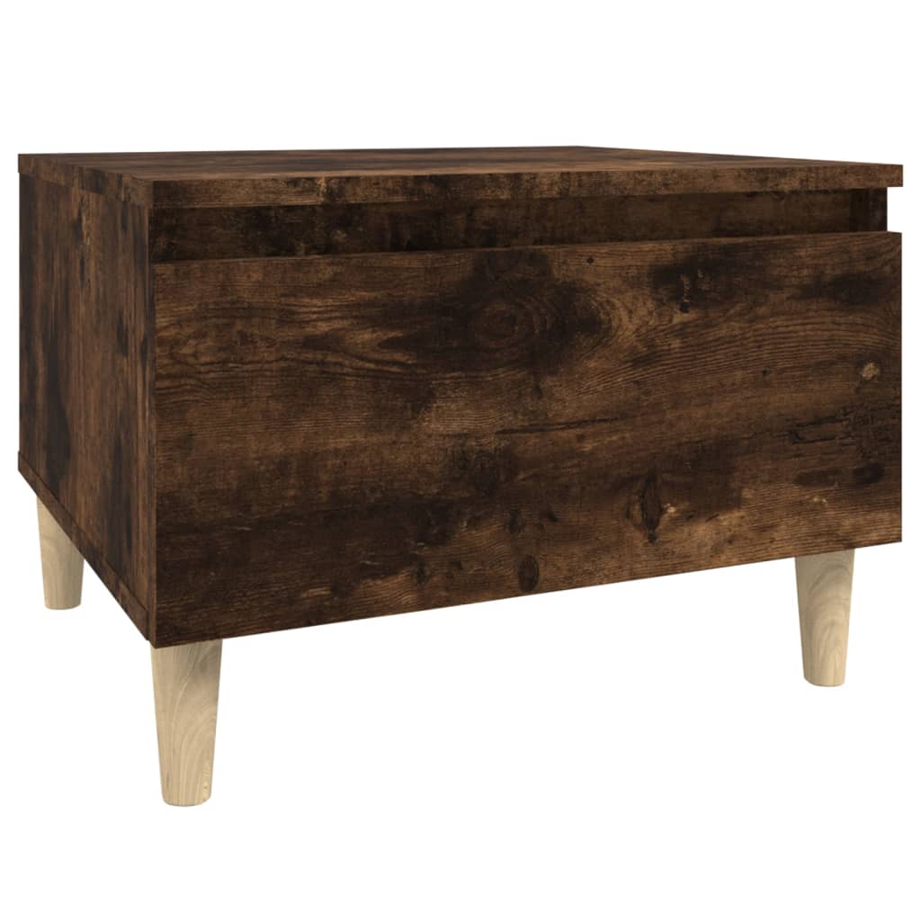 sideborde 2 stk. 50x46x35 cm konstrueret træ røget egetræsfarve