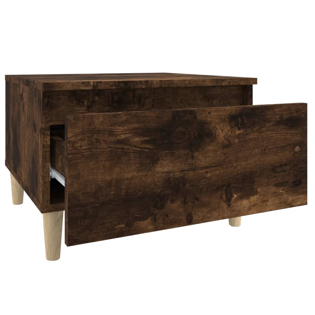 sideborde 2 stk. 50x46x35 cm konstrueret træ røget egetræsfarve