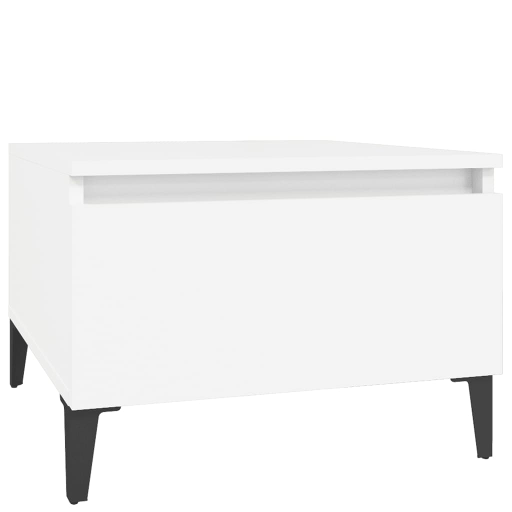 sideborde 2 stk. 50x46x35 cm konstrueret træ hvid