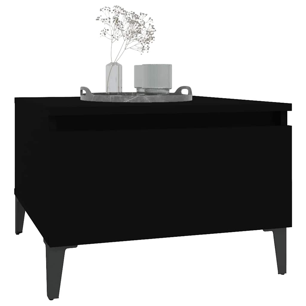 sidebord 50x46x35 cm konstrueret træ sort