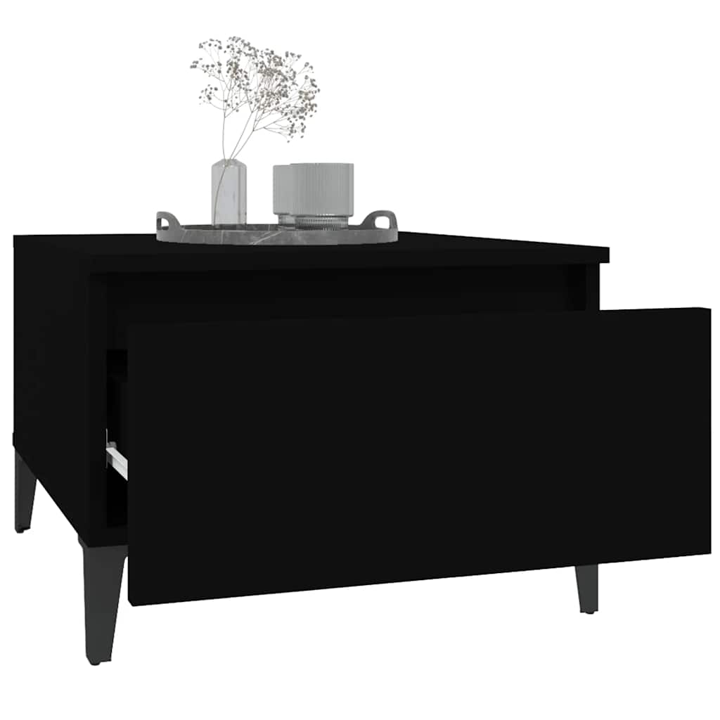 sidebord 50x46x35 cm konstrueret træ sort